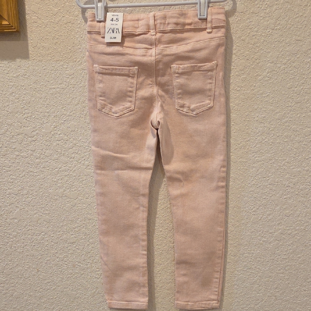 Zara Pink Children's Pants/ Jeans For A Little Girl . New With Tag. - Picture 5 of 12
